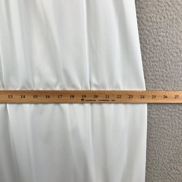 Vintage Shadowline Bridgerton Nightgown Boudoir PJs size 10 petite Blue 70s Lace - Picture 12 of 14